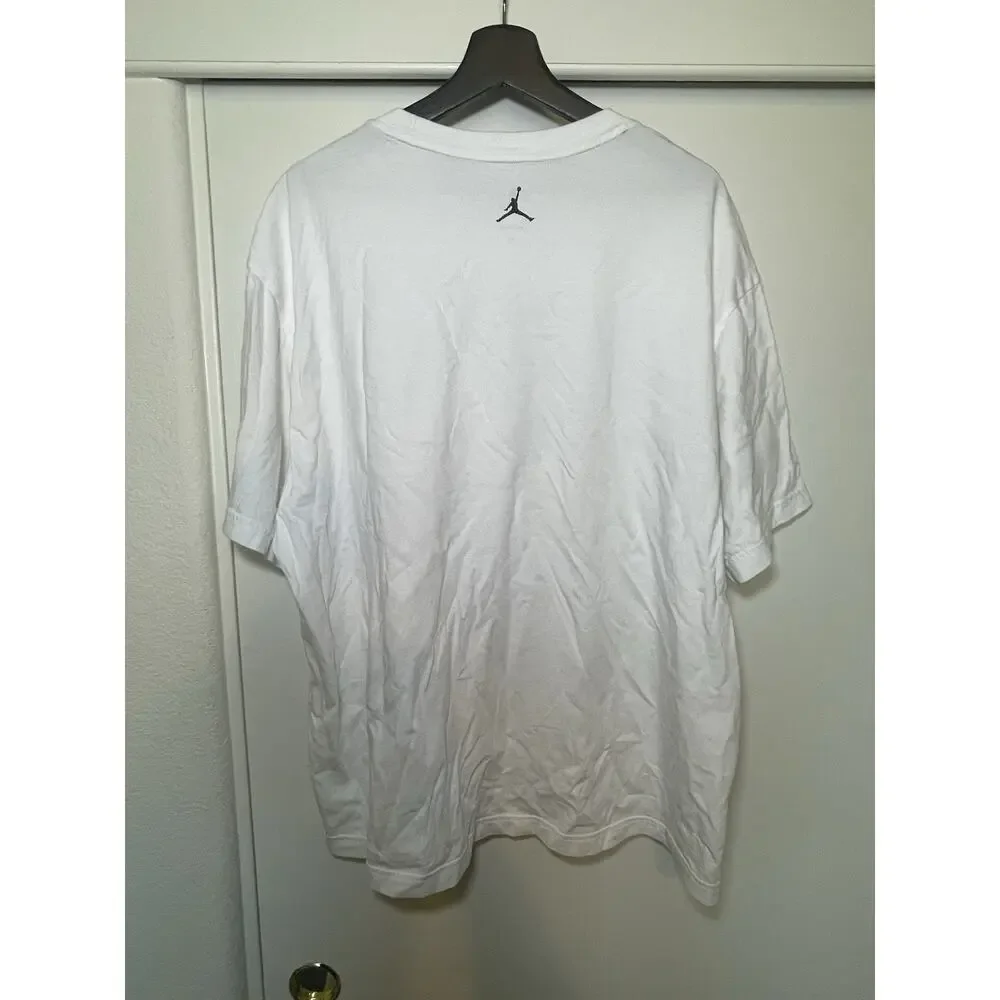Nike Air Jordan Sport Dri-Fit White Jordan Graphic T-Shirt Men's Size XXL
